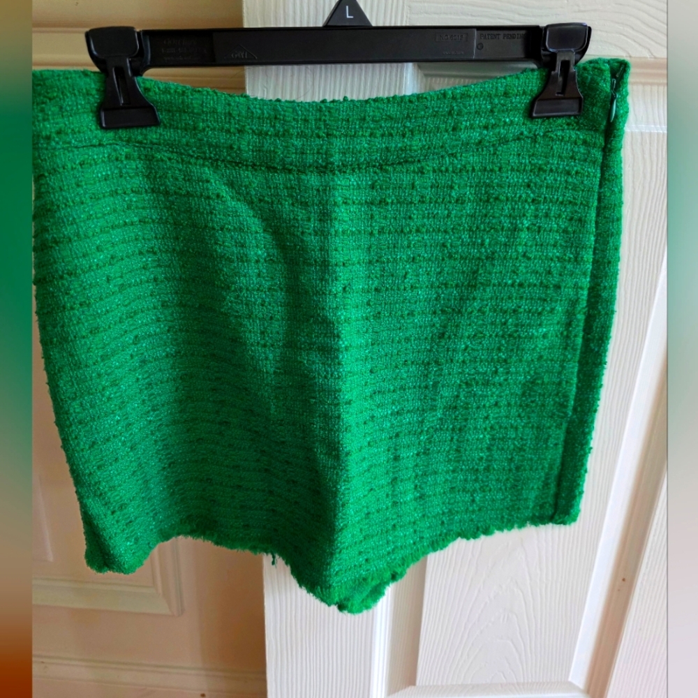 Zara Vibrant Green Textured Skort